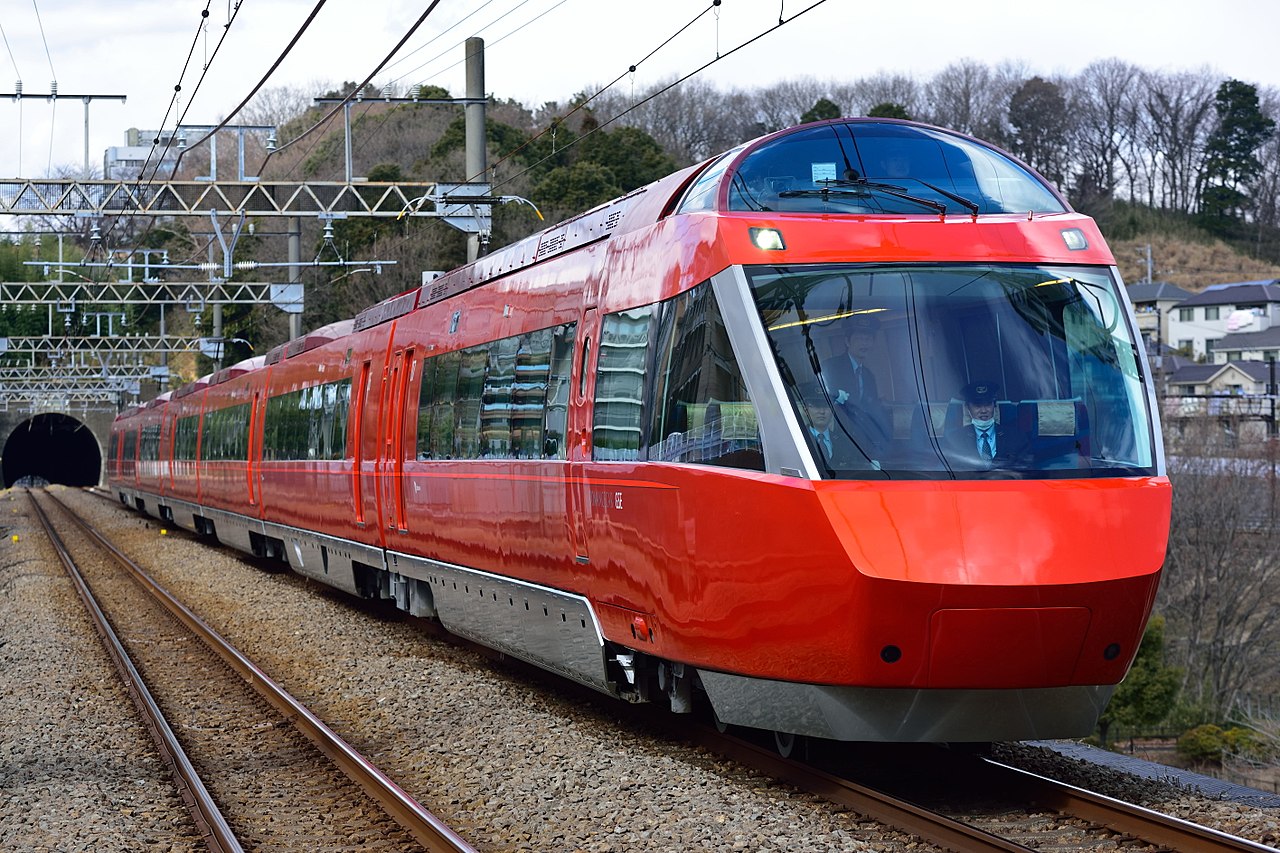 The Odakyu 70000 series ‘GSE’, a Romancecar limited express.